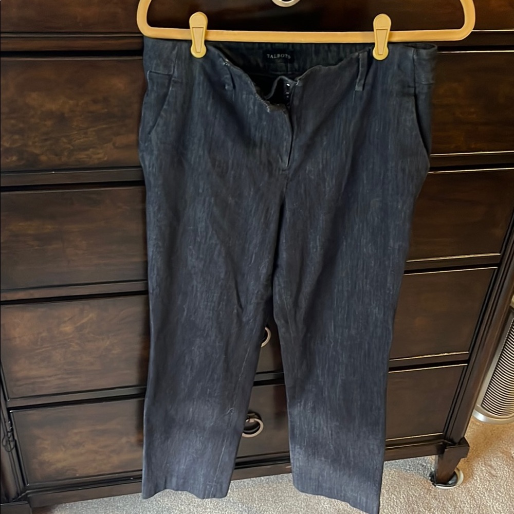 Talbots Southampton Dark Blue Pants size 8 EUC